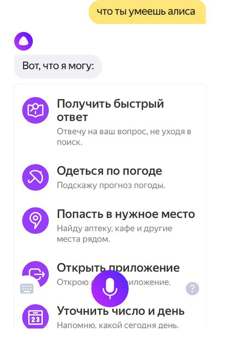 Алиса какое сегодня число видео. Что умеет алиса шпаргалка.