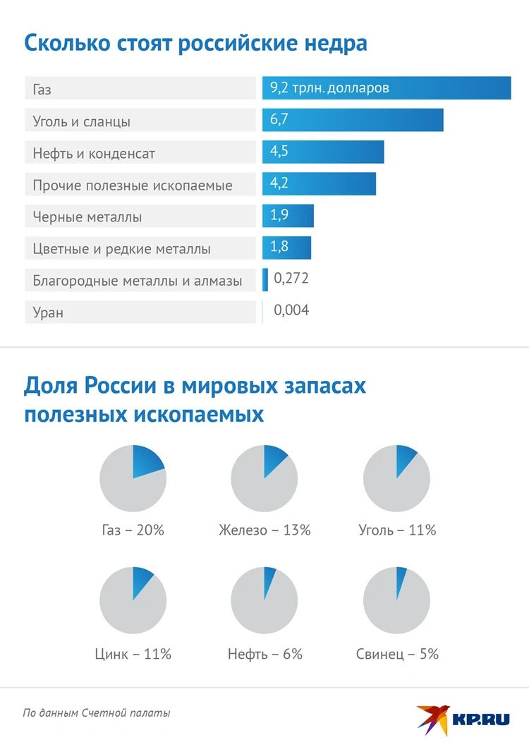 В Счетной палате рассказали, на сколько лет России хватит нефти и газа -  KP.RU