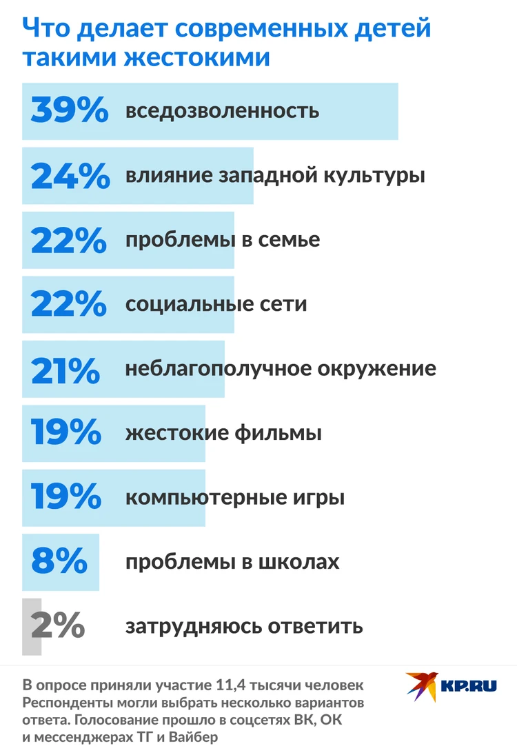 Россияне обвинили влияние западной культуры в жестокости современных детей  - KP.RU