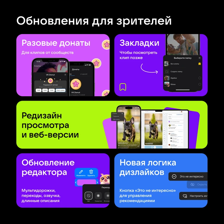«ВКонтакте» представила изменённый дизайн сообществ, новые возможности в историях и «VK Клипах»