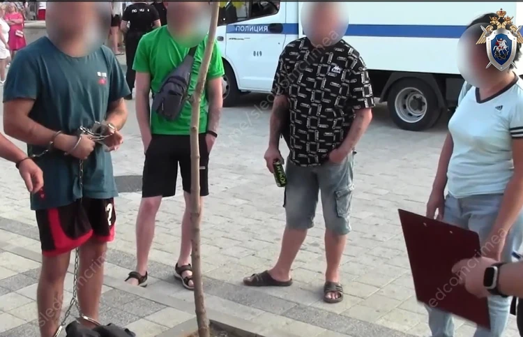 Все отморозки уже задержаны. Фото: скриншот из видео СК по Крыму и Севастополю