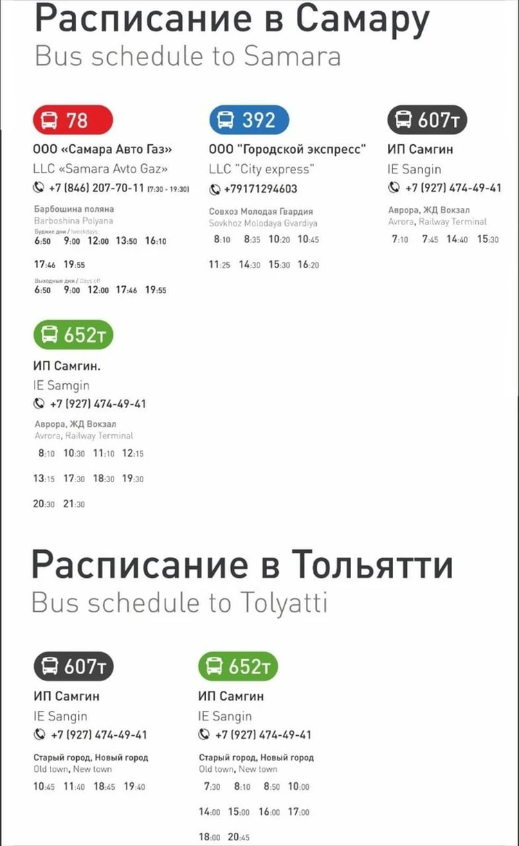 В Самару будут ездить четыре автобуса, а в Тольятти - два. Фото: минтранс Самарской области