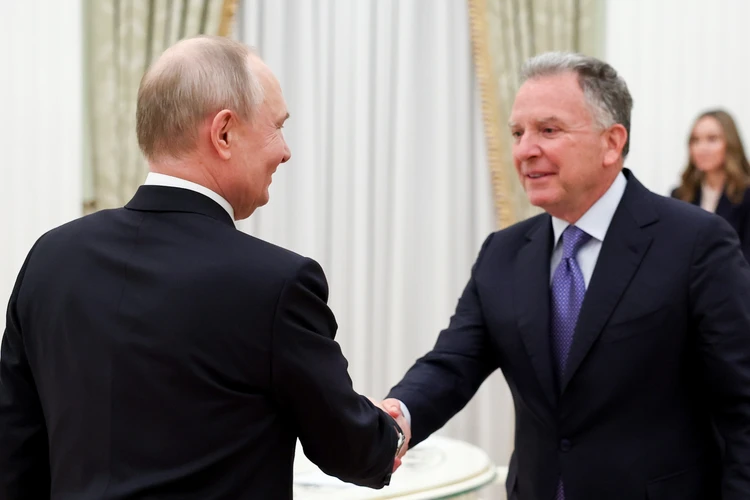 Встреча президента России Владимира Путина и спецпосланника президента США Стивена Уиткоффа. Фото: Александр Казаков/ТАСС