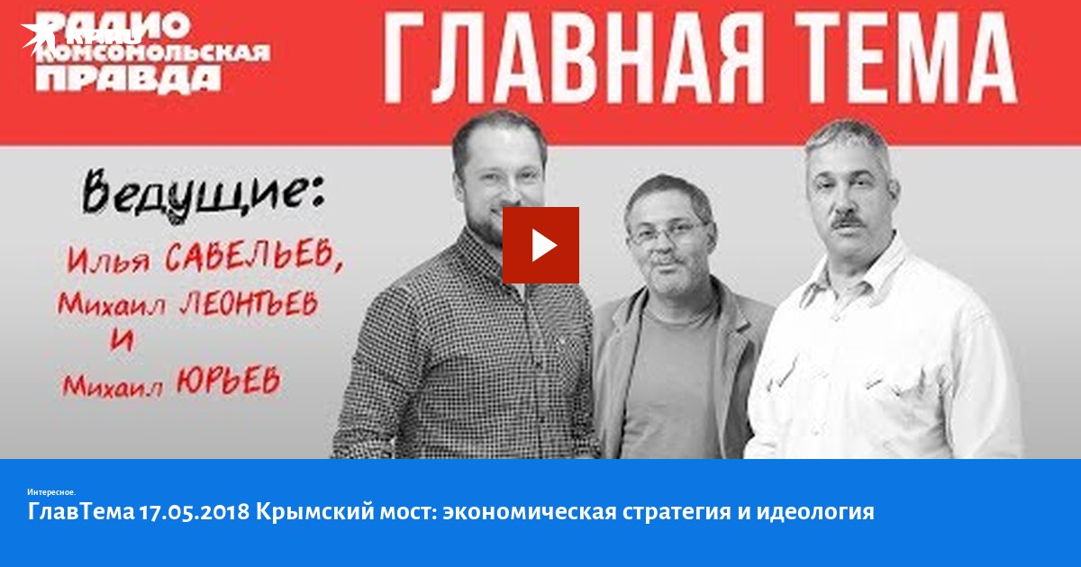 Глав тема. ГЛАВТЕМА | ГЛАВРАДИООНЛАЙН. Главная тема Михаилом Леонтьевым журнал.